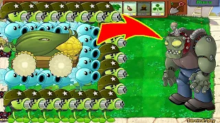 99 Gatling Pea Snow Pea vs 999 Gargantuar - Plants vs Zombie