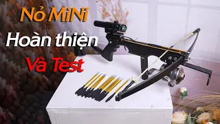 Nỏ bắn cá hoàn thiện và test | Crossbow fishing mini | MỘC NHÂN DIY