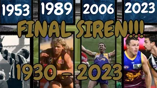 Evolution of VFL/AFL Grand Finals 1930 - 2023 (Final Siren!!)