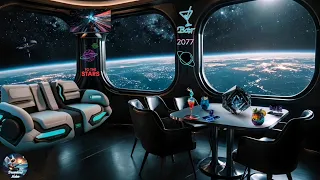 2077 Space Bar: A Drink Above Earth with Relaxing & Energetic Synthwave/Rock ✨🚀🌍🥂🎸