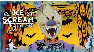 Ice Scream 5 Halloween Mod Full Gameplay | Ice Scream 5 in Halloween Theme