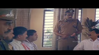 Police Ambarish Kadak Talk With Ministers | April Fool Kannada Movie Scene