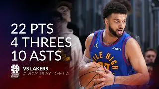 Jamal Murray 22 pts 4 threes 10 asts vs Lakers 2024 PO G1