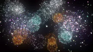 048 Beautiful colored fireworks photography&video background Video material for video producer