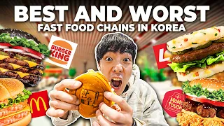 BEST TO WORST Fast Food Franchise in Korea