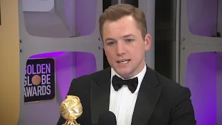 Taron Egerton Reveals Which 'Rocketman' Costume He Got To Keep | Golden Globes 2020