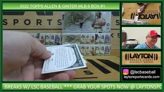 2022 Topps Allen & Ginter Baseball Hobby 6 Box Half Case Break #1