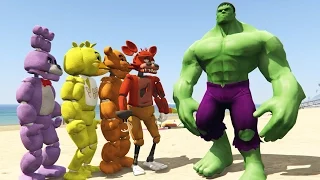 ANIMATRONICS vs THE NEW INCREDIBLE HULK! (GTA 5 Mods Funny Moments)