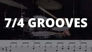 3 SIMPLE 7/4 Grooves That Will Get You Feeling Odd Time - Quick Drum Lesson