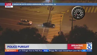 Authorities pursued a suspect in Los Angeles County