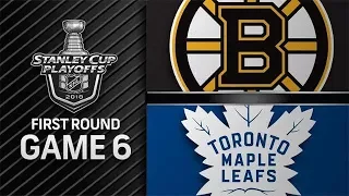 STANLEY CUP PLAYOFFS 2018 R1 G6: BOSTON BRUINS VS TORONTO MAPLE LEAFS