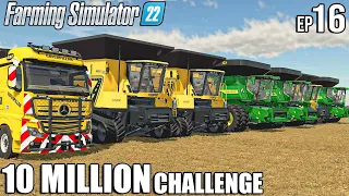 Harvesting THE BIGGEST FIELD on THE MAP - Part 2 | 10 Million CHALLENGE | Farming Simulator 22