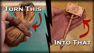 Copper Casting A MINI Shao Kahn Hammer From Huge MONSTER Cable - Mortal Kombat