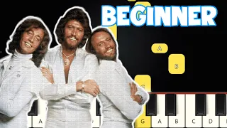How Deep Is Your Love - Bee Gees | Beginner Piano Tutorial | Easy Piano