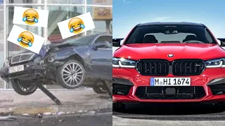 Bmw VS Mers prikol(гонки,приколы)