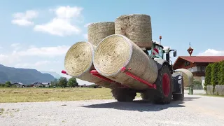 Heuernte Union Reiterhof WEISS Kuchl | 7x Fendt | 3x Krone | 3x Sip | 6-fach Ballentransportgabel