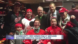 Community and Red Wings rally around injured hockey player