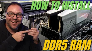 How to Install DDR5 Ram (Corsair Vengeance RGB DDR5 on MSI MPG Z690 Carbon WiFi Motherboard)