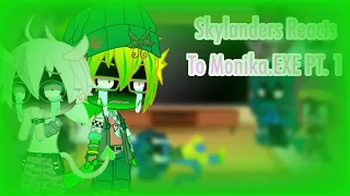 Skylanders Reacts To Monika.EXE || My Au #skylanders #fnf #ddlc #monika