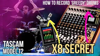 How to Record LIVE Drums on Tascam Model 12 and Portacapture X8