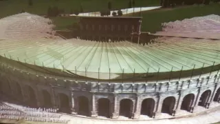 Arènes de Lutèce - représentation 3D dans la Crypte de Notre-Dame