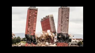 Amazing Dangerous Fastest Building Demolition Excavator Skill. Incredible Biggest Heavy Equipment