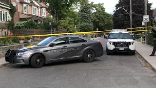 Police investigation following stabbing in Toronto.
