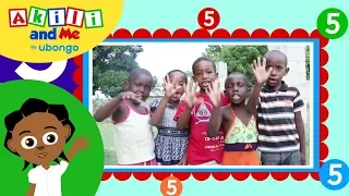 Five Fingers! | Numbers & Shapes with Akili and Me | Educational Cartoons for Preschoolers