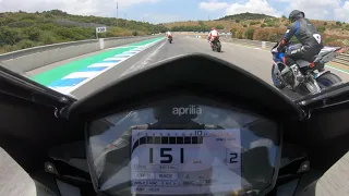 Aprilia rsv4 rr vs Ducati panigale v4 on board jerez circuit fast group