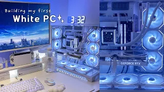 Building my first gaming pc🤍 | white aesthetic, lian li o11 vision , RTX4070