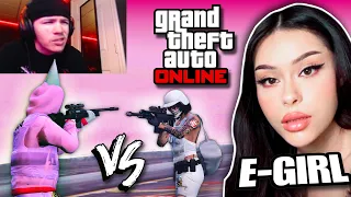 This TOXIC E-GIRL TRYHARD wanted to 1V1 in GTA Online... (AyoWhizzz VS Fake E-GIRL)