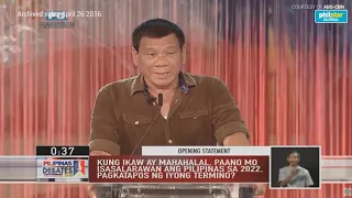 ARCHIVED VIDEO: Duterte promised a clean governtment during the 2016 presidential debates