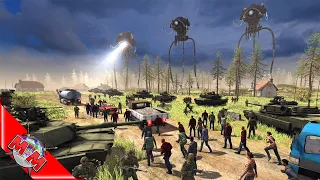 GIANT TRIPODS AMBUSH CONVOY! War Of The Worlds Mod | Call To Arms