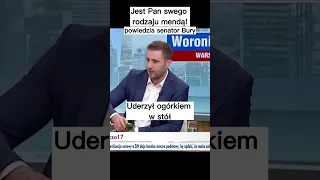 Awantura w TVP info Jacek Bury jest Pan swego rodzaju mendą uderzył ogórkiem w stół i opuścił studio