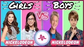 Famous Girls VS Boys Musical.ly Battle | Top Nickelodeon Stars New Musically