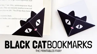 Easy Cat Bookmark - How to make a paper origami cat bookmark