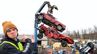 Squatted Trucks VS Industrial Steel Shredder