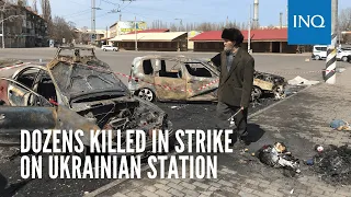 Dozens killed in strike on Ukrainian station