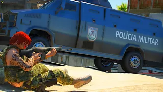 GTA V - VIDA DO CRIME - O BLINDADO SUBIU NO COMPLEXO DA ALMA E FICOU INGUIÇADO - CV TUDO 2 #62