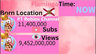 Flamingo - 0 To 11.4M In 5.6 Years (Sub Count And VIew Count Comparison) #1 Roblox Youtube Channel