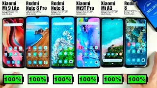 КАКОЙ XIAOMI ПРОДЕРЖИТСЯ ДОЛЬШЕ? 🔥 XIAOMI MI9 LITE, REDMI NOTE 8 PRO, REDMI NOTE 8, XIAOMI MI A3 ИЛИ