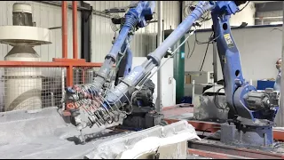 50HP waterjet pump robot cell with YASKAWA Pedestal type robot arm