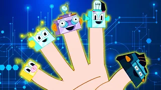 Семья Робот Фингер | HooplaKidz песенки для детей | Robot Finger Family | детские стишки