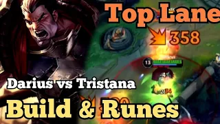 Darius vs Tristana - Wild Rift 5.1 || Baron Lane Ranked Build & Runes