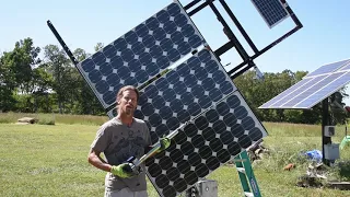 DIY solar tracker. How to build a professional off grid solar tracker for $100. Living off grid.