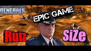ЛЕГЕНДАРНАЯ БИТВА ВОЕННО ВОЗДУШНЫХ СИЛ [Generals Zero Hour] Ruiz vs SiZe