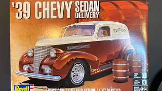 39 Chevy Sedan Delivery 1/24 Revell , unbox, review and building (** of 5)