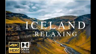 Iceland from Above HDR 4K   Relaxing Music   Sounds Of Nature