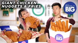 I Made Giant Chicken Nuggets And Fries For A Competitive Eater • Tasty