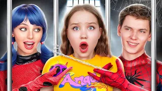 Леди Баг и Spider-Man в Тюрьме! Супергерои в Реальной Жизни